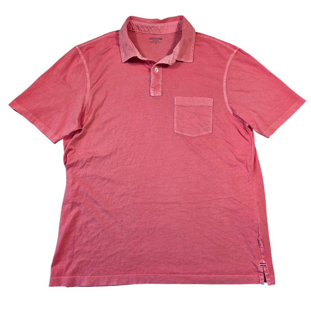 Vineyard Vines Island Polo Mens Small Pink Pima Cotton Short Sleeve Pocket Shirt